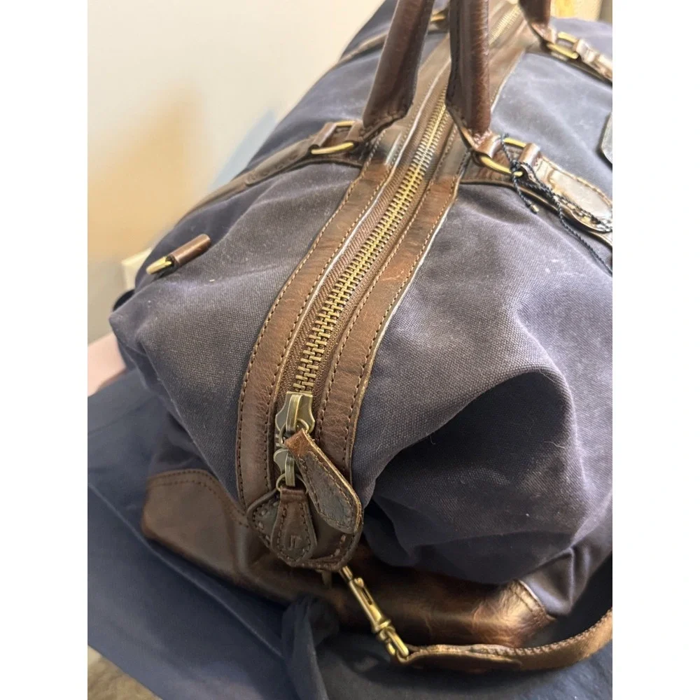 Lucchese Everyday Waxed Canvas Weekender Duffel Bag
